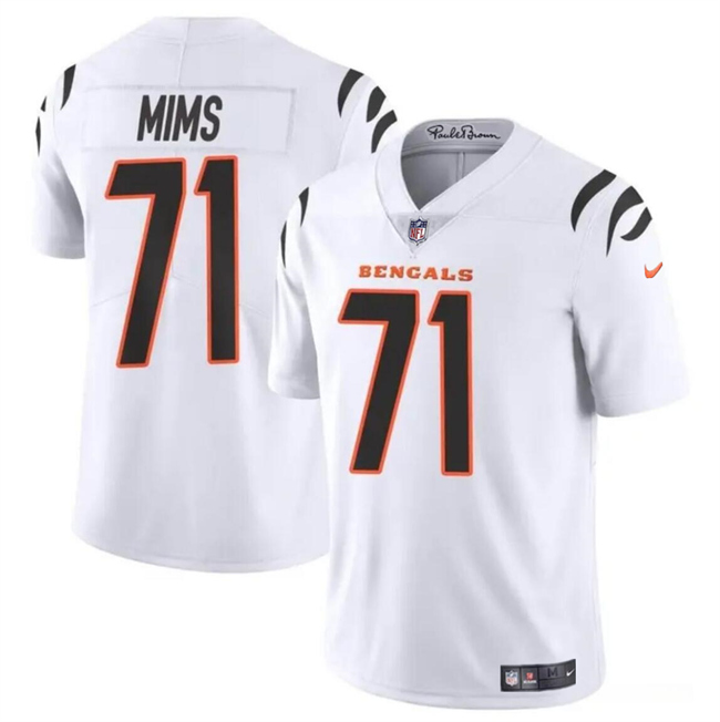 Men's Cincinnati Bengals #71 Amarius Mims White 2024 Draft Vapor Untouchable Limited Football Stitched Jersey